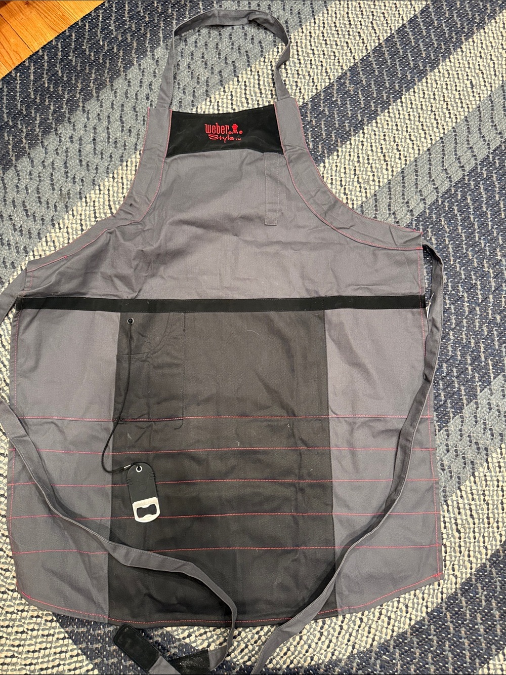 Weber Grilling Apron / BBQ Apron with Red Stitching